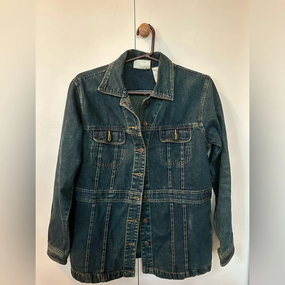 Bill Blass Dark Blue Jean Jacket - Picture 1 of 6